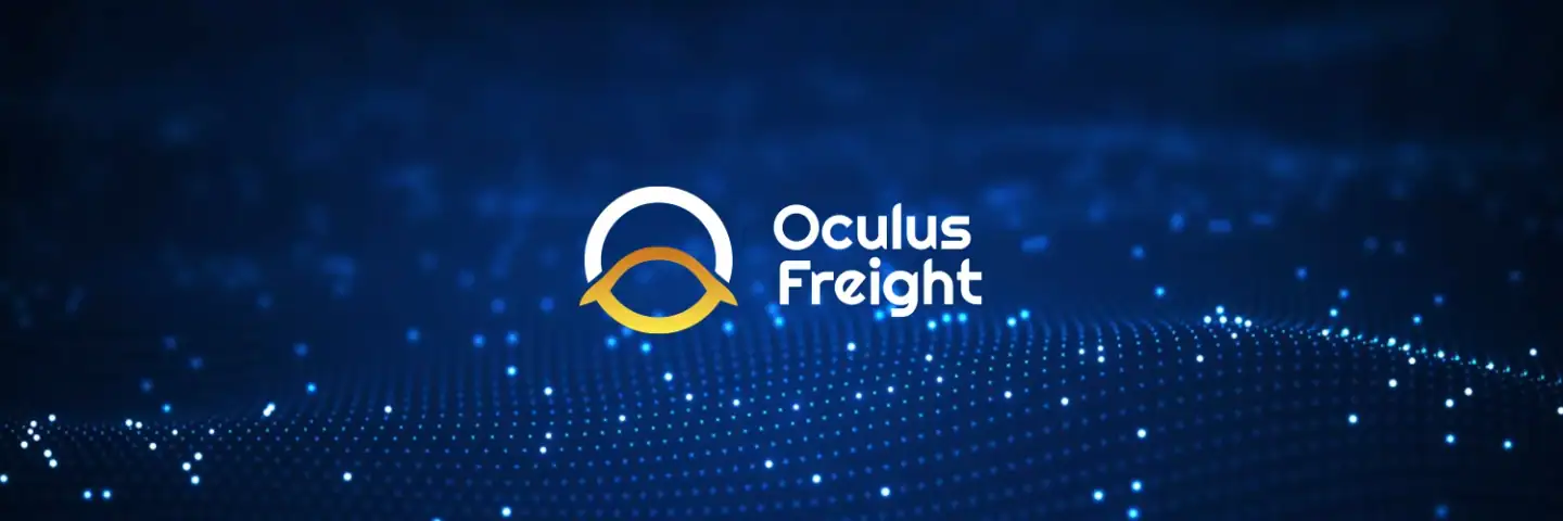Логотип Oculus Freight на фірмовому банері